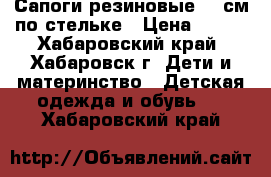 Сапоги резиновые 18 см по стельке › Цена ­ 150 - Хабаровский край, Хабаровск г. Дети и материнство » Детская одежда и обувь   . Хабаровский край